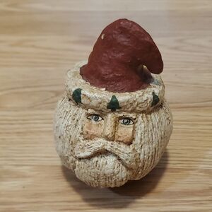 Vintage Hand-Carved Folk Art Santa Claus Figurine